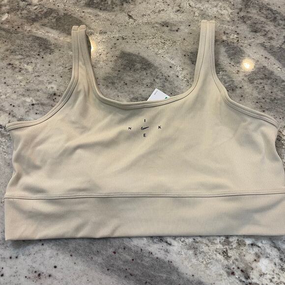 Nike One Luxe Ribbed Cropped Top Bra XL NEW - Picture 1 of 6